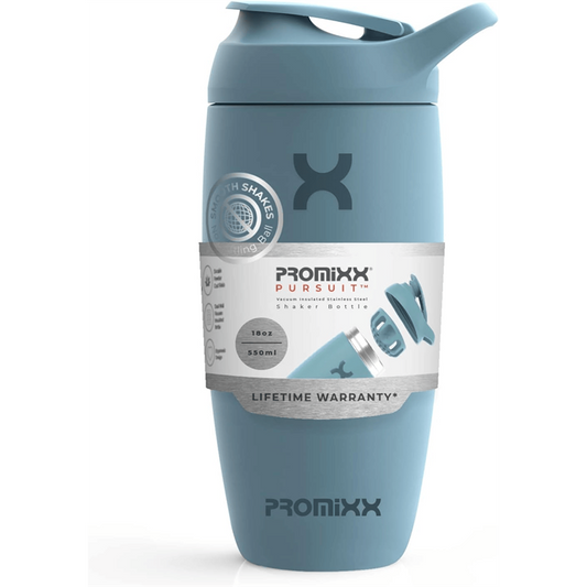 PROMiXX Pursuit Stainless-Steel Shaker Bottle 550ml Ocean Calm Blue