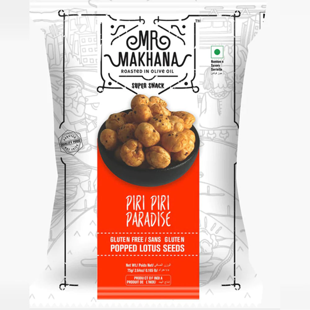 Mr. Makhana Piri Paradise Popped Lotus Seeds 25g, MR MAKHANA