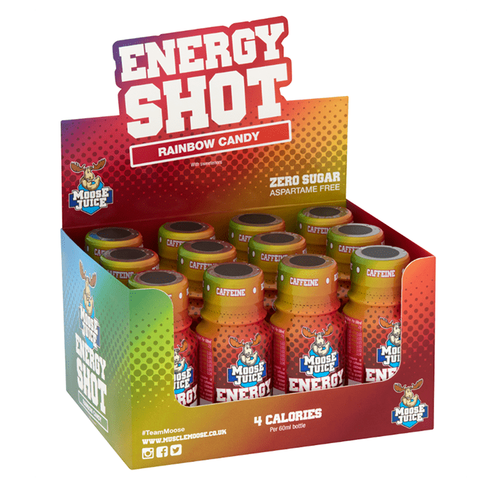 Muscle Moose Moose Juice Energy Shot 12x60ml Rainbow Candy