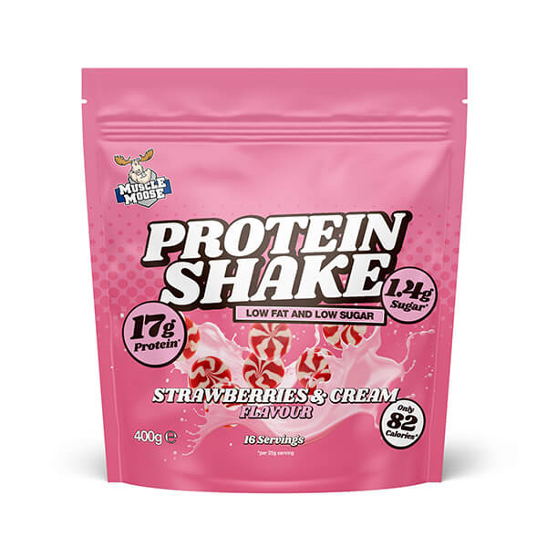 Muscle Moose Protein Shake 400g Strawberries and Cream