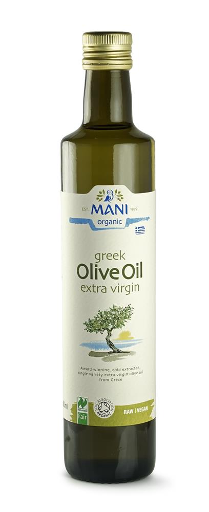 MANI Organic Extra Virgin Olive Oil 500ml, Mani