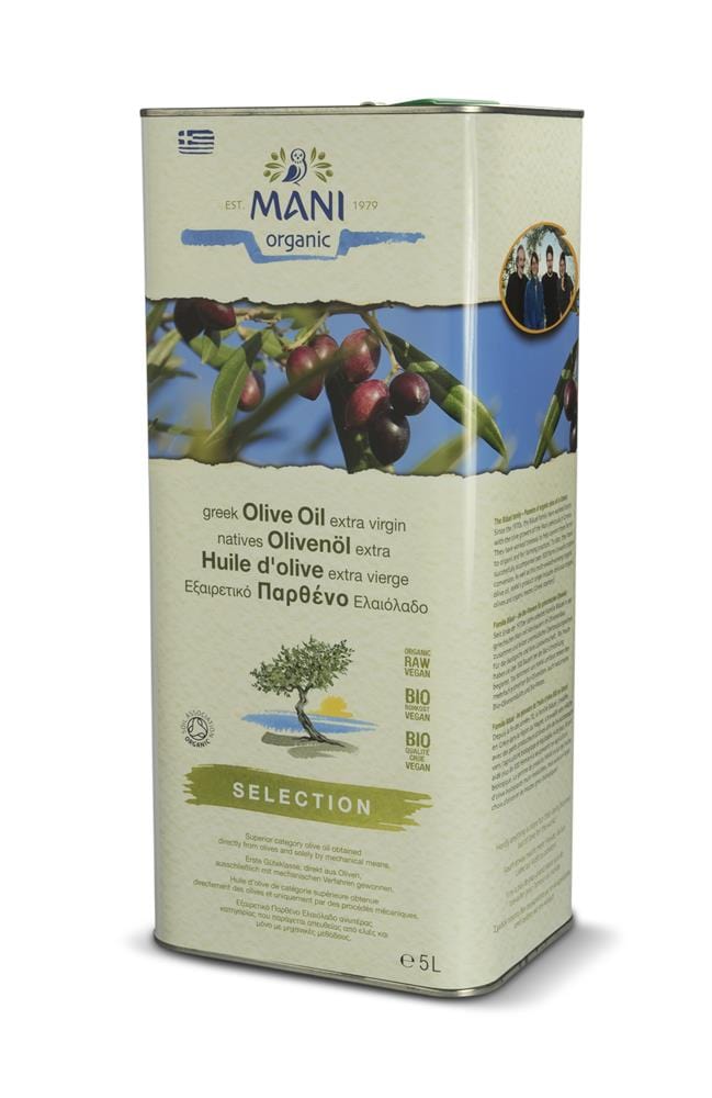 MANI Organic Extra Virgin Olive Oil 5L, Mani