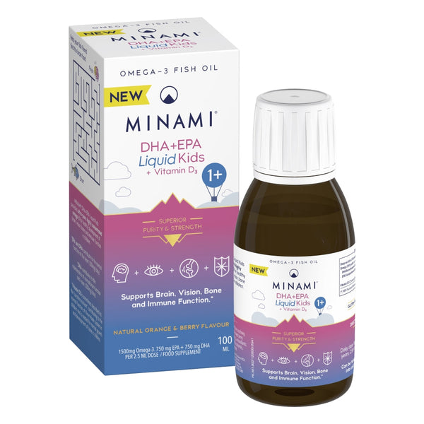 MINAMI DHA+EPA Liquid Kids + Vitamin D, Minami Nutrition