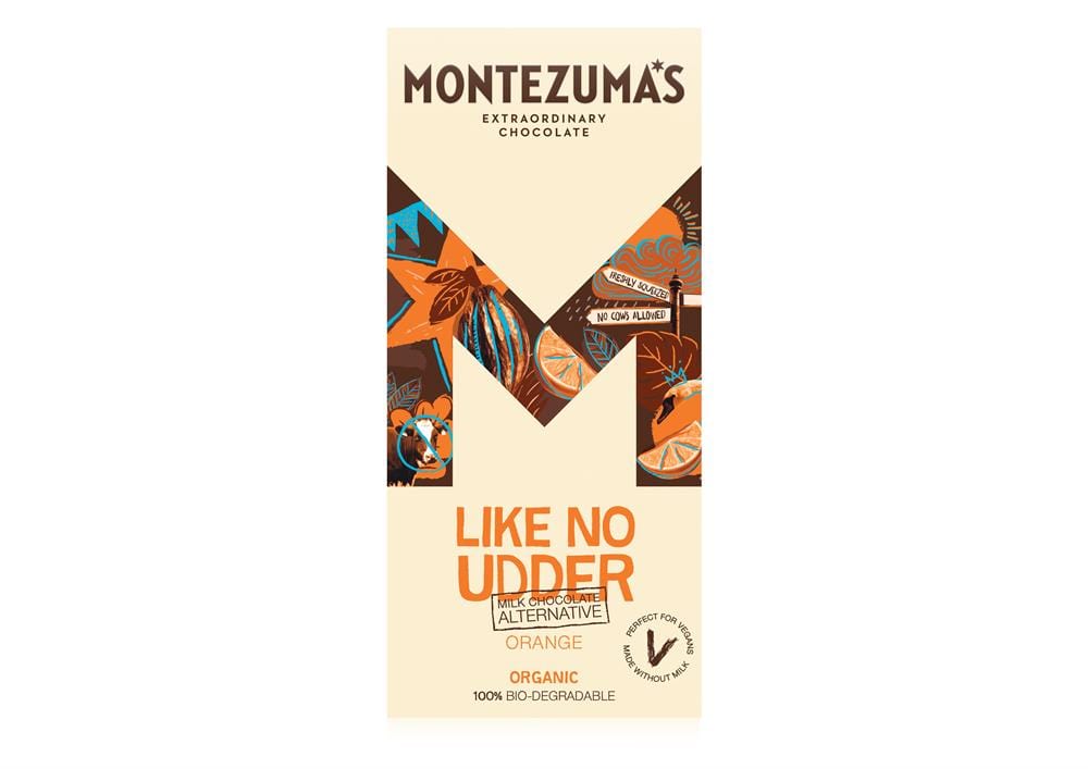 Like No Udder Orange Milk Chocolate Alternative 90g, Montezumas Chocolate