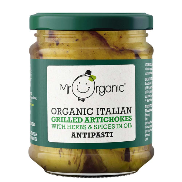 Mr Organic Grilled Artichoke Antipasti 190g, Mr Organic