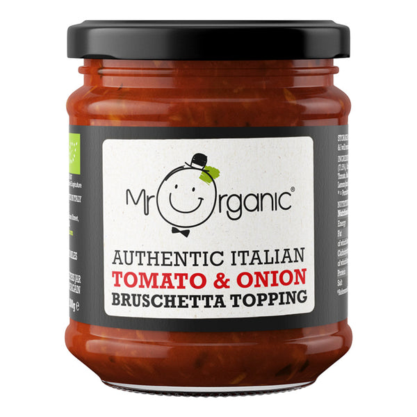 Mr Organic Italian Tomato & Red Onion Bruschetta Topping 200g, Mr Organic