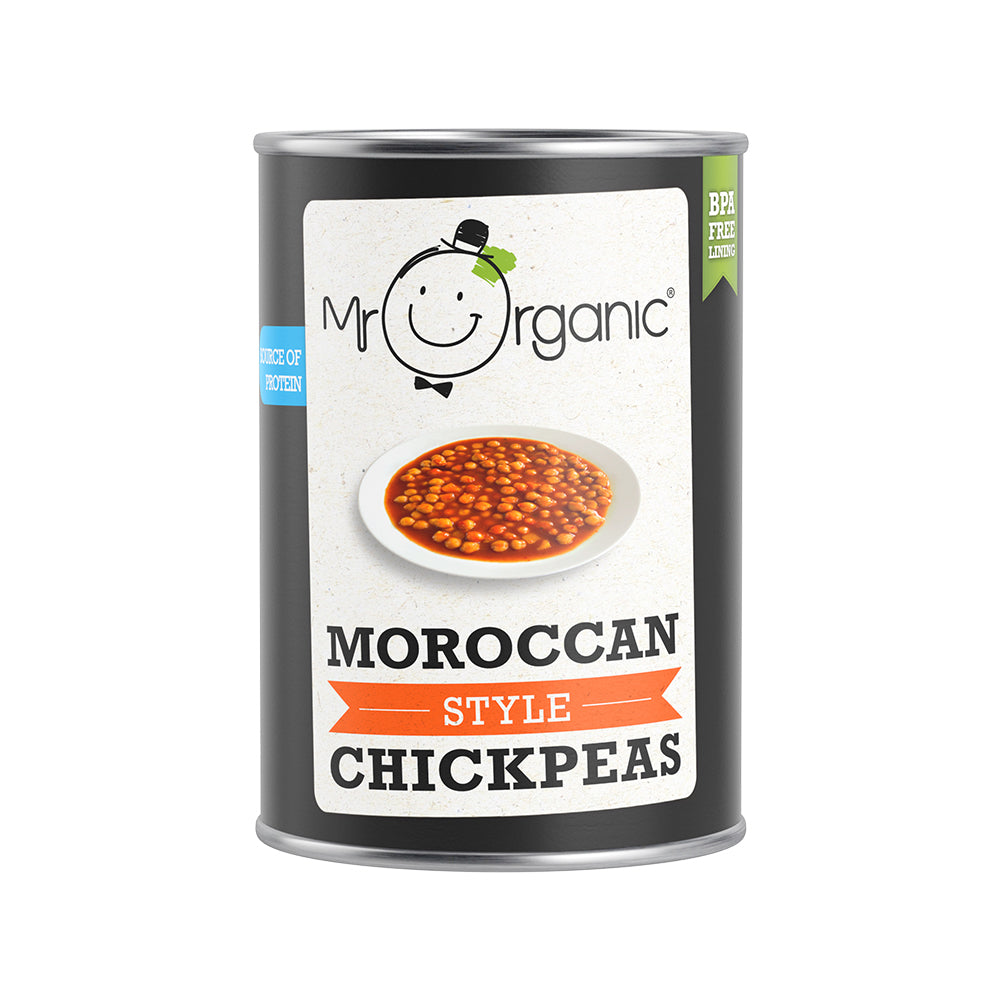 Mr Organic Moroccan Style Chickpeas 400g, Mr Organic