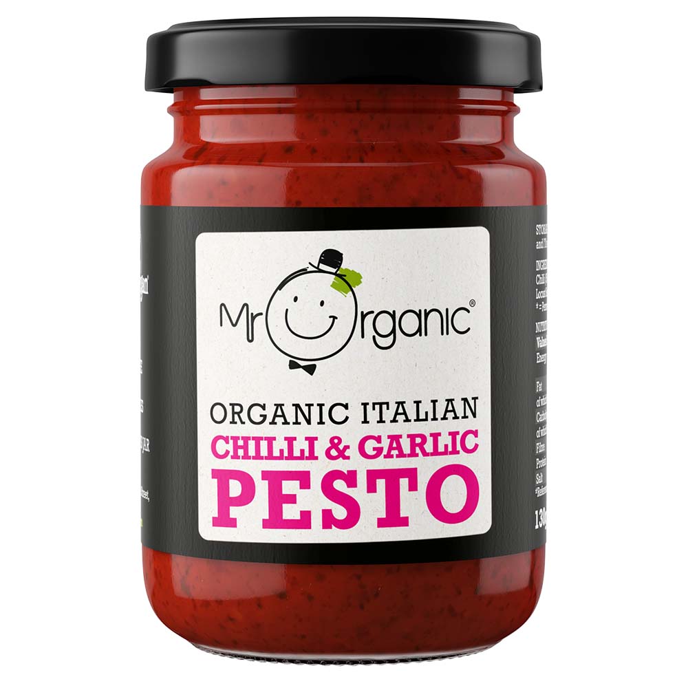 Mr Organic Chilli & Garlic Pesto 130g, Mr Organic