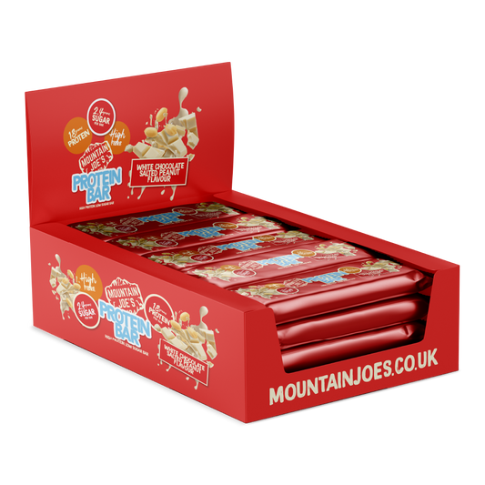 Mountain Joe's Protein Bar 12x55g White Chocolate Salted Peanut