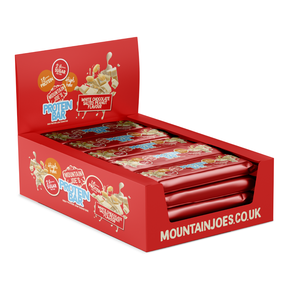 Mountain Joe's Protein Bar 12x55g White Chocolate Salted Peanut