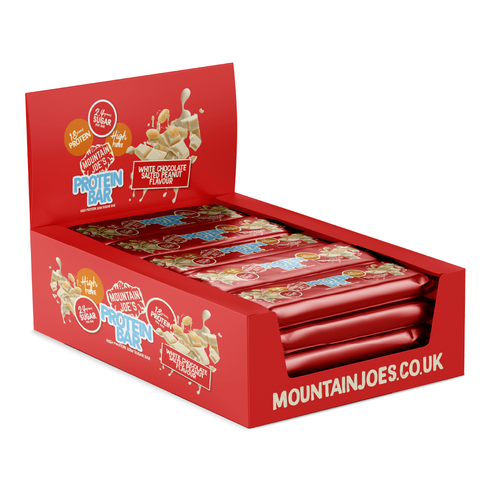 Mountain Joe's Protein Bar 12x55g White Chocolate Salted Peanut