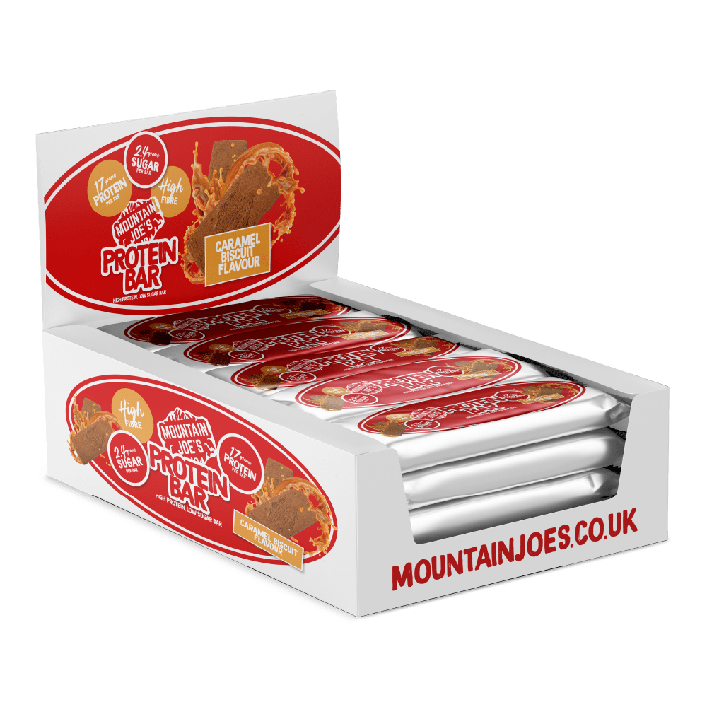 Mountain Joe's Protein Bar 12x55g Caramel Biscuit