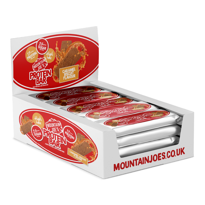 Mountain Joe's Protein Bar 12x55g Caramel Biscuit