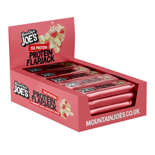 Mountain Joe's Protein Flapjack 16x60g Strawberry White Chocolate