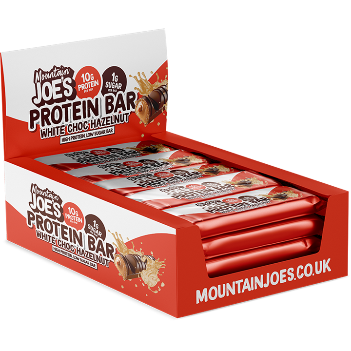 Mountain Joe's Protein Bar 12x35g White Chocolate Hazelnut