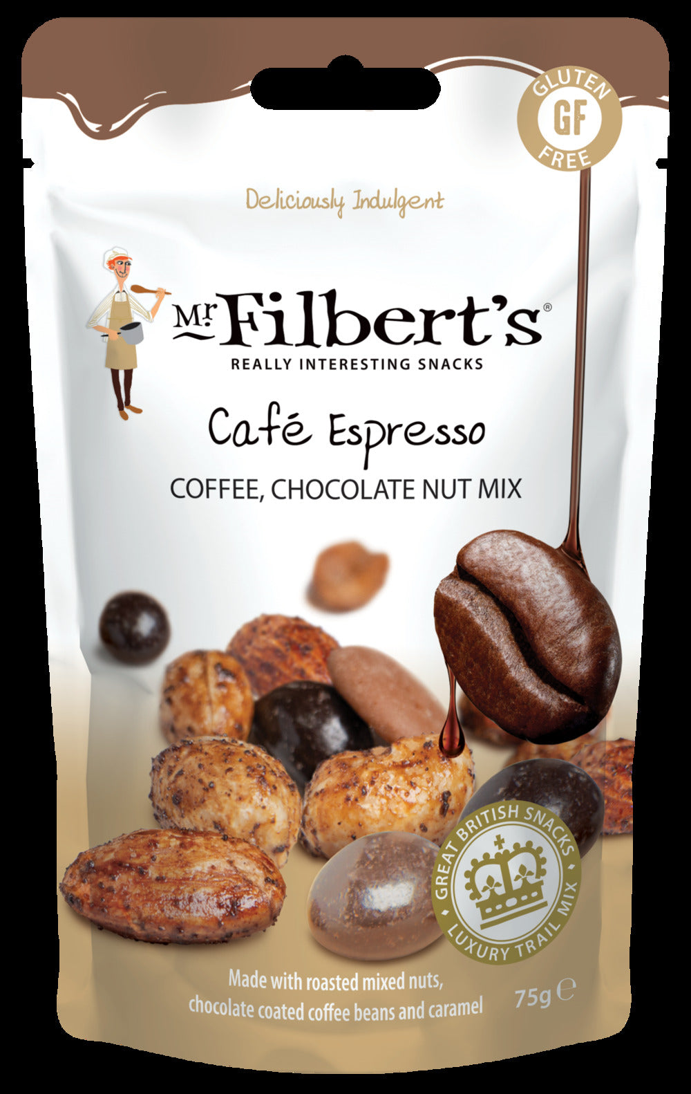 Mr Filberts Cafe Espresso Coffee Chocolate Nut Mix 75g, Mr Filberts