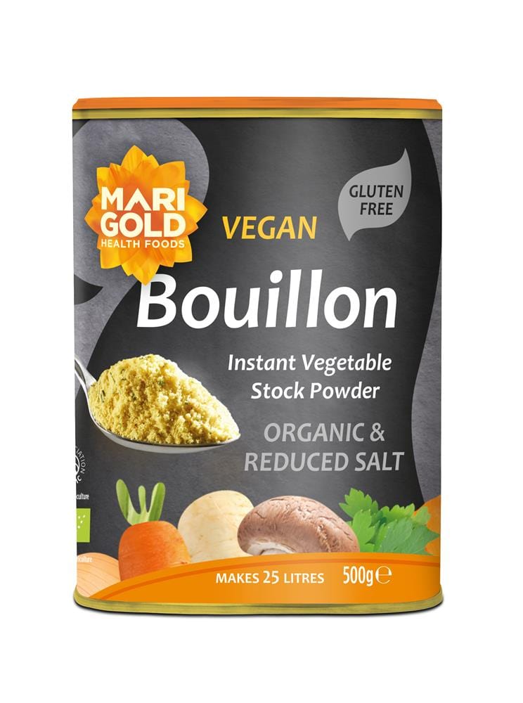 Marigold ORG Less Salt Veg Bouillon - Grey 500g, Marigold