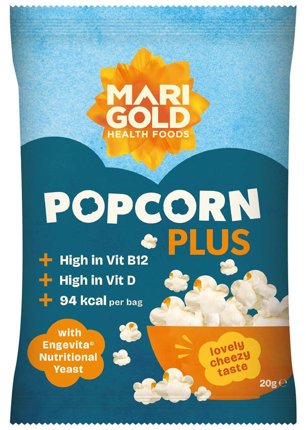 Marigold Popcorn Plus - Healthier Tasty Treat with Benefits - 20g, Marigold