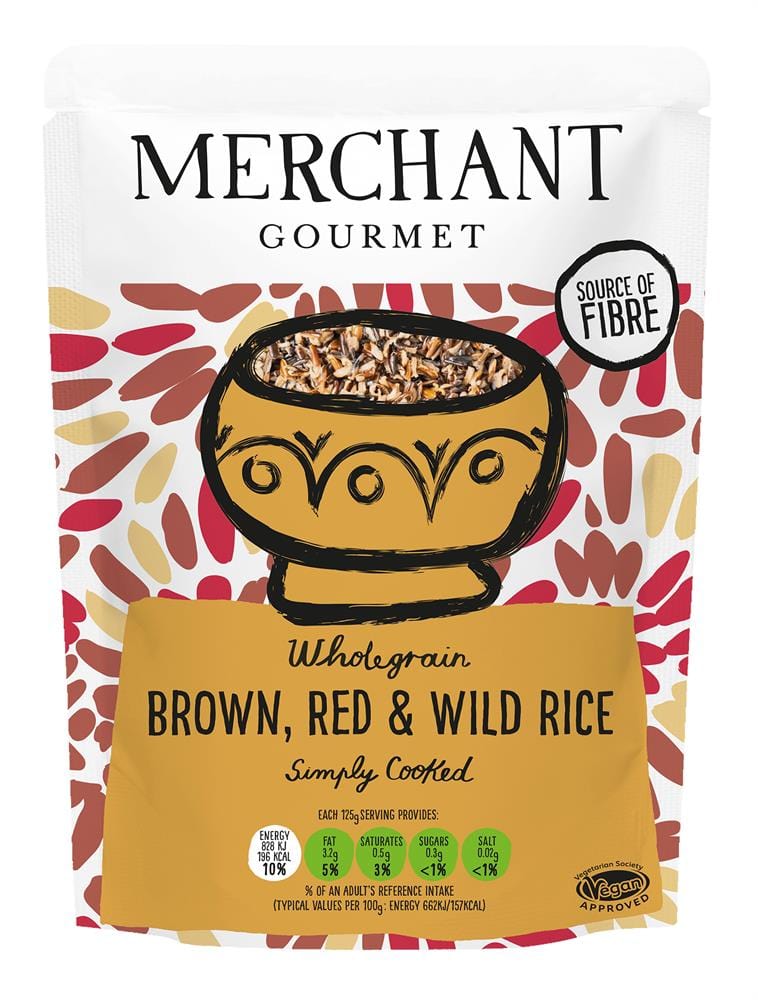 Merchant Gourmet Brown Red & Wild Microwaveable Rice 250g, Merchant Gourmet