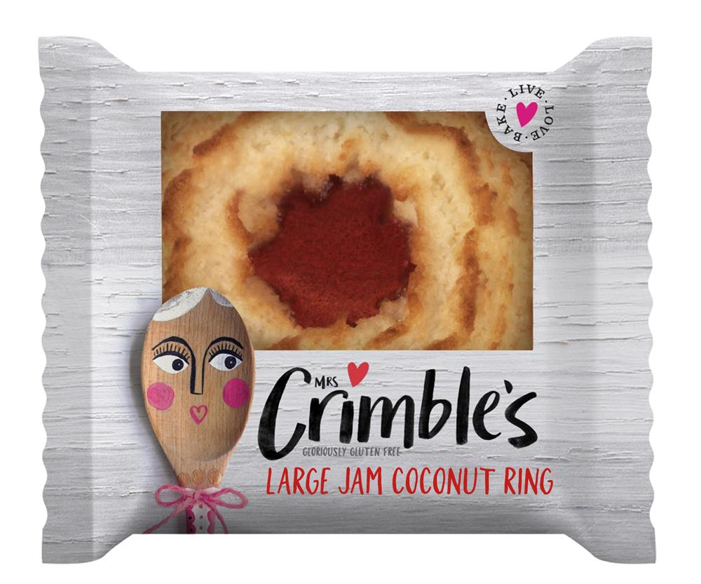 Individual Jam Coconut Rings 40g, Mrs Crimbles