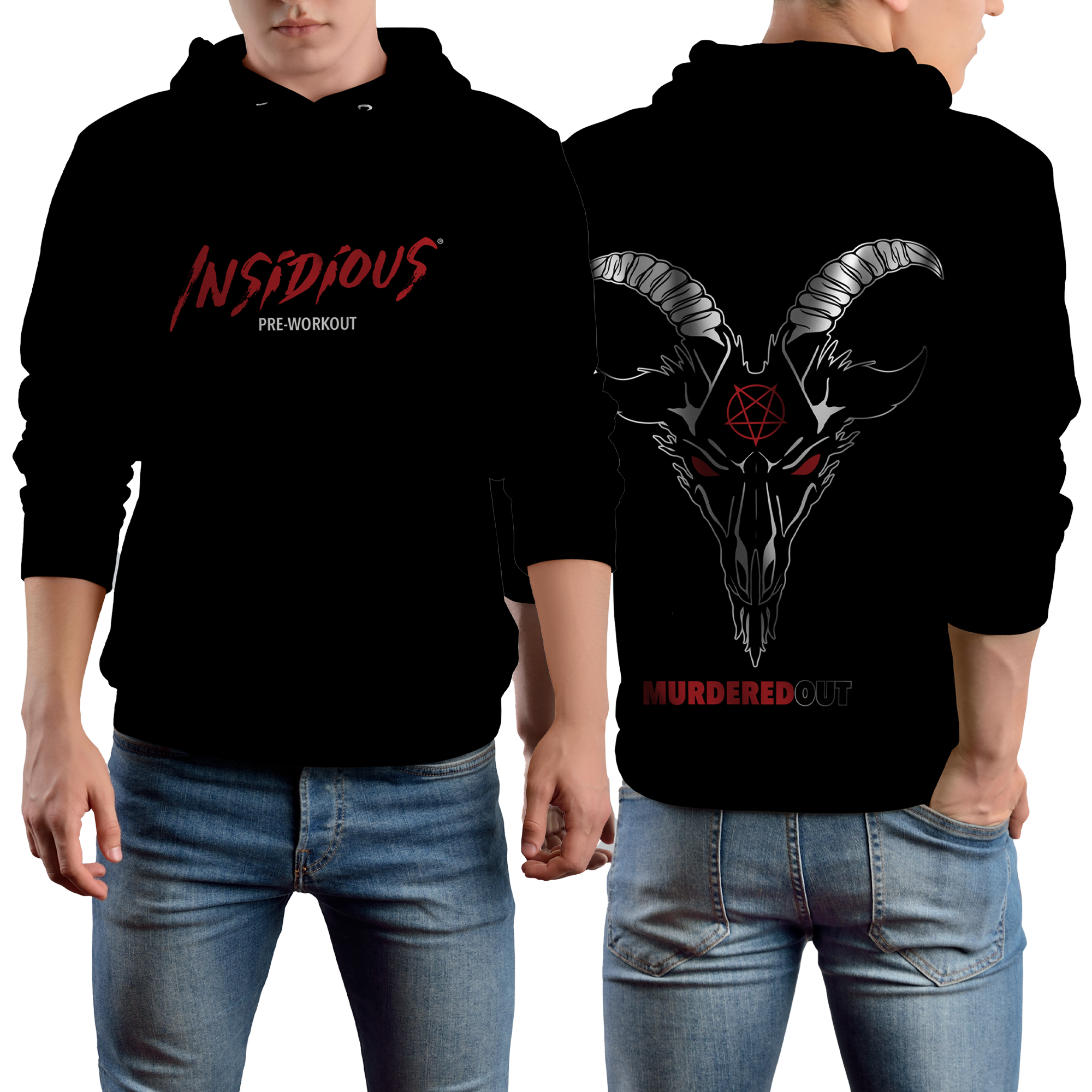 Murdered Out Insidious Hoodie XL Black