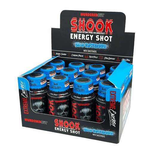 Murdered Out Shook Energy Shot 12x60ml Blue Raspberry