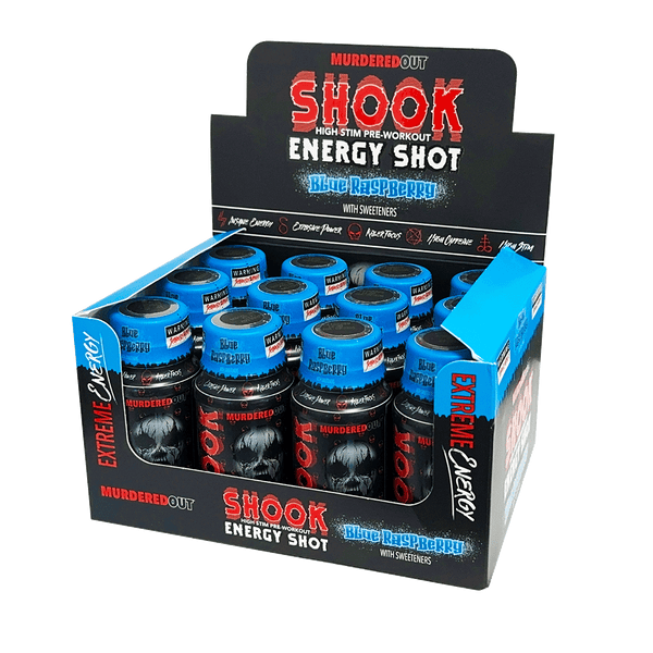 Murdered Out Shook Energy Shot 12x60ml Blue Raspberry