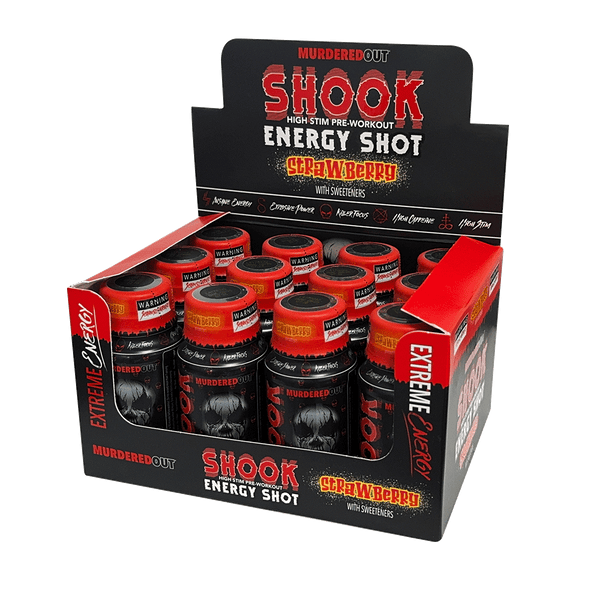 Murdered Out Shook Energy Shot 12x60ml Strawberry