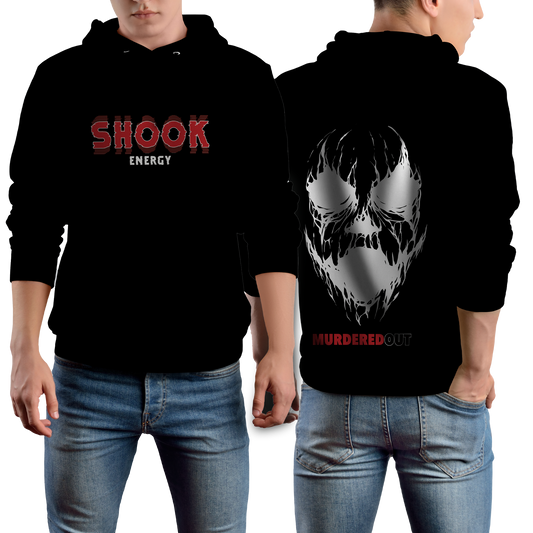 Murdered Out Shook Hoodie Small Black