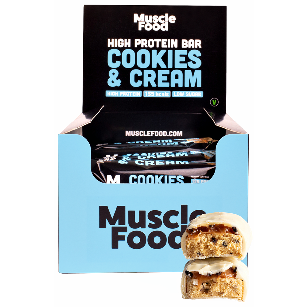 MuscleFood High Protein Bar 12x45g Cookies and Cream