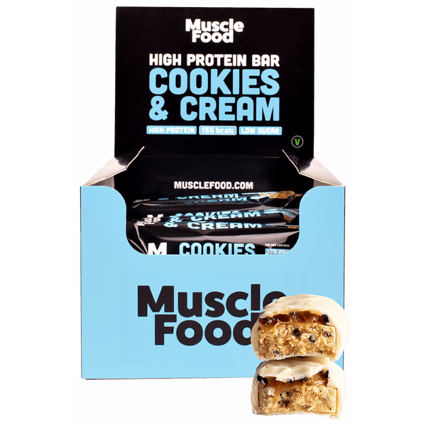 MuscleFood High Protein Bar 12x45g Cookies and Cream