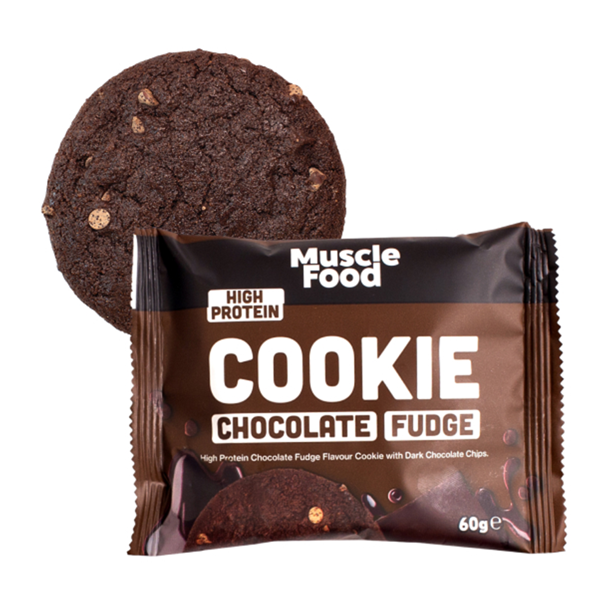 Musclefood Chocolate Fudge Cookie 12x60g Chocolate Fudge