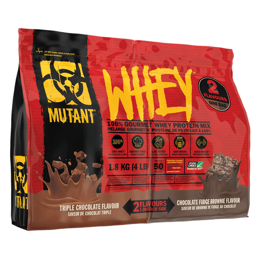 Mutant Whey Dual Chamber 1.8kg Triple Chocolate & Chocolate Fudge Brownie