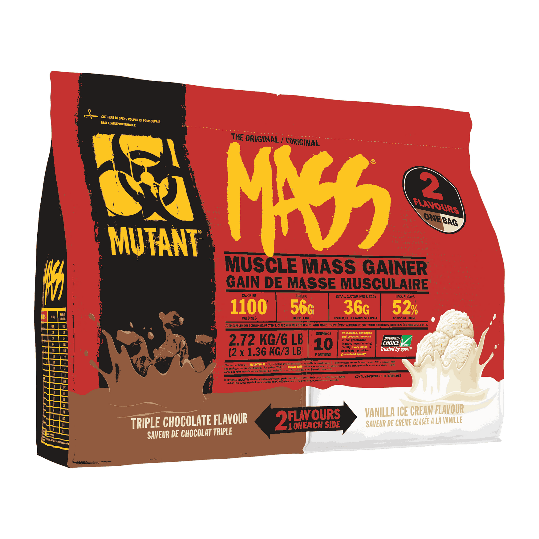 Mutant Mass Dual Chamber 2.72kg Choc & Vanilla Ice Cream