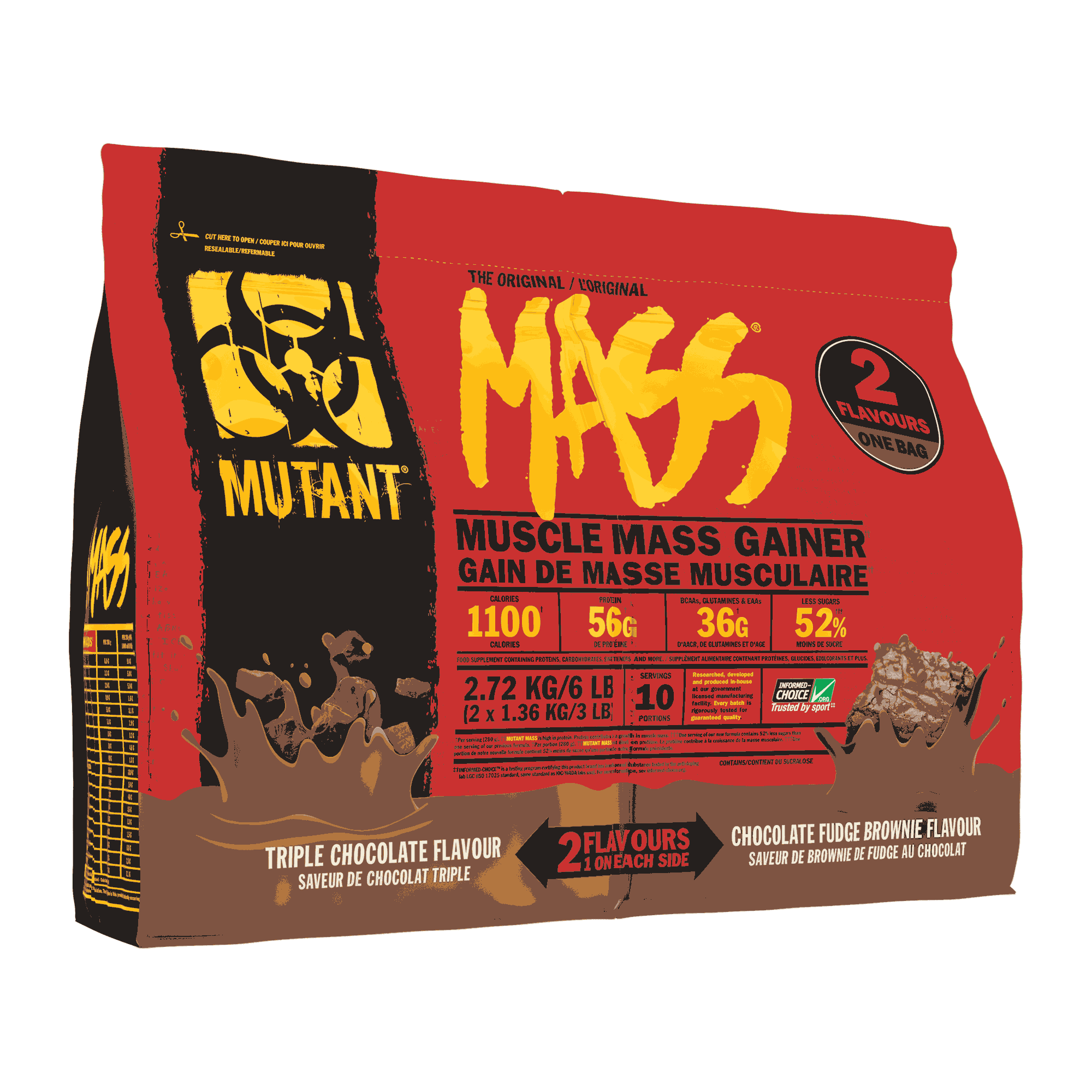 Mutant Mass Dual Chamber 2.72kg Choc & Choc Fudge Brownie