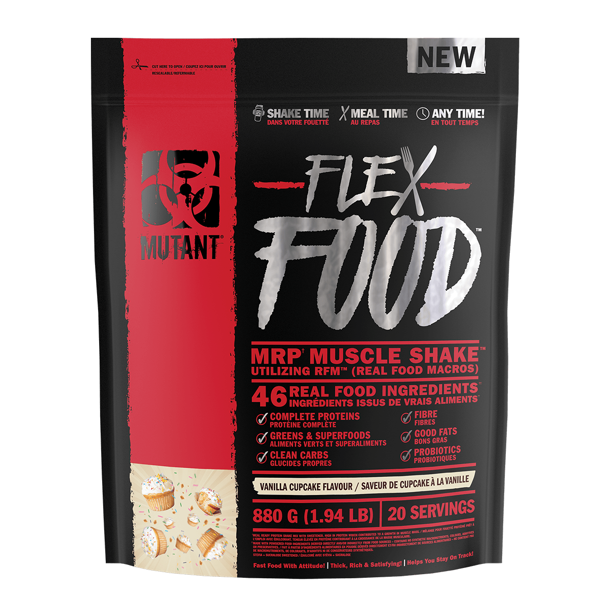 Mutant Flex Food 880g Vanilla Cupcake