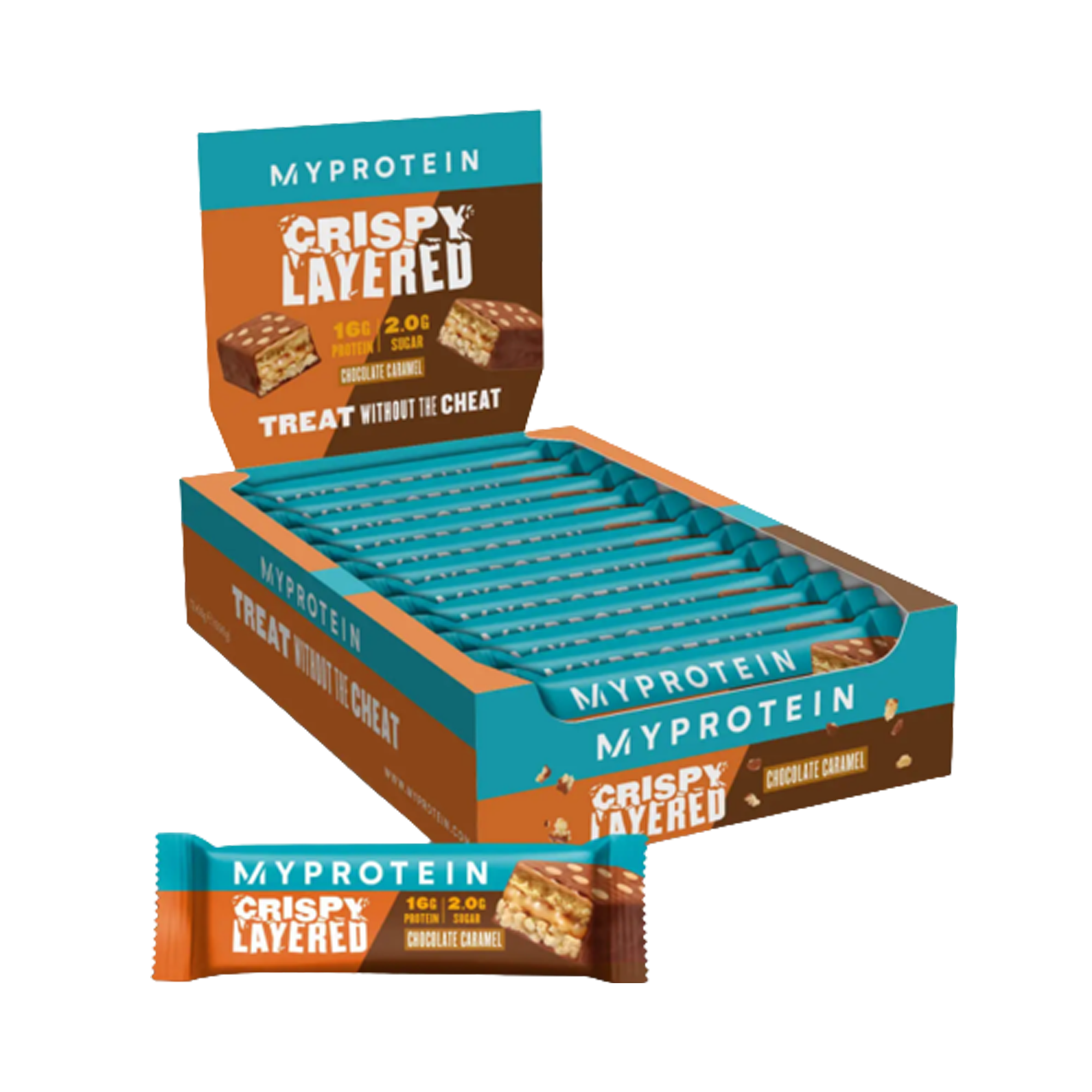 MyProtein Crispy Layered Protein Bar 12x58g Chocolate Caramel