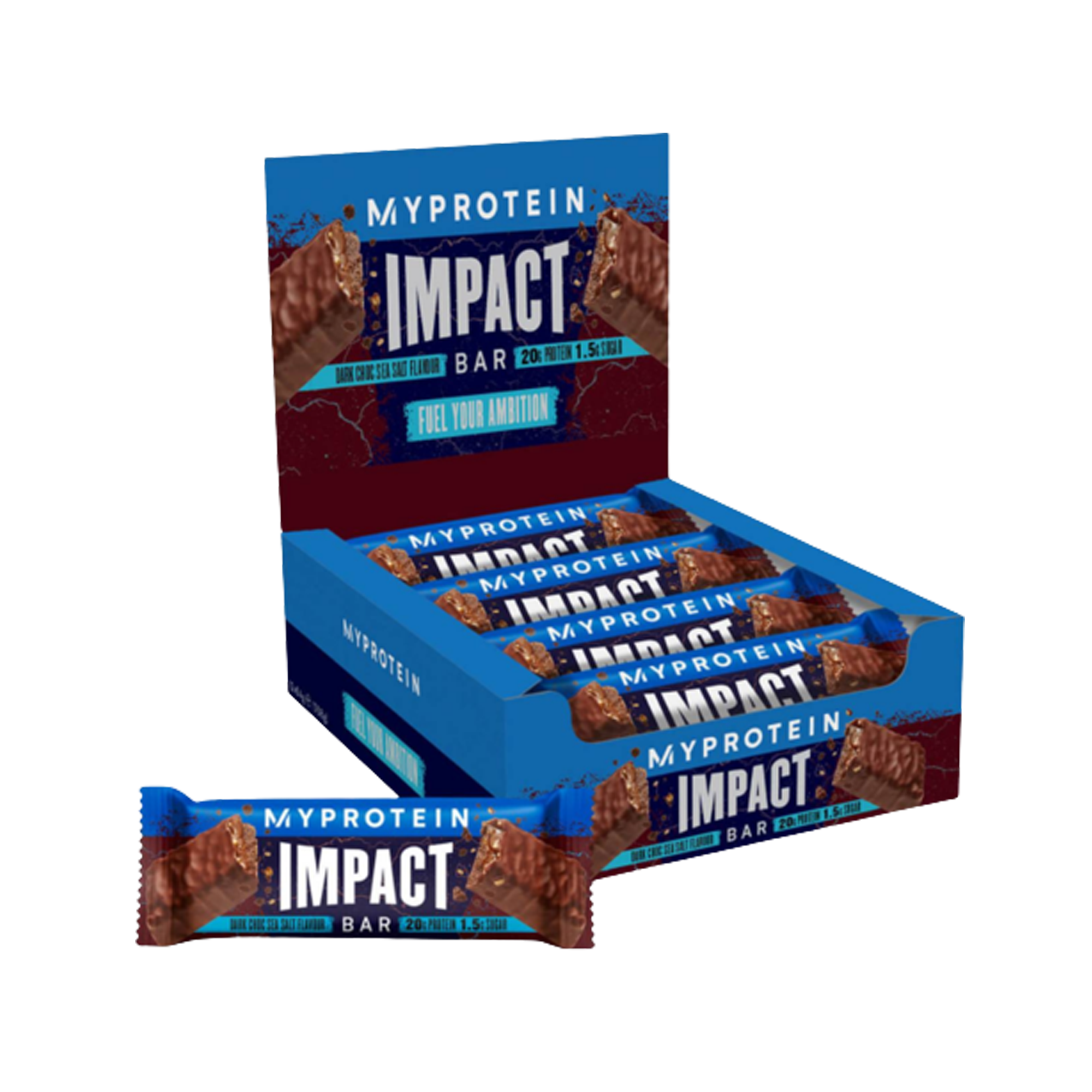 MyProtein Impact Protein Bar 12x64g Dark Chocolate Sea Salt