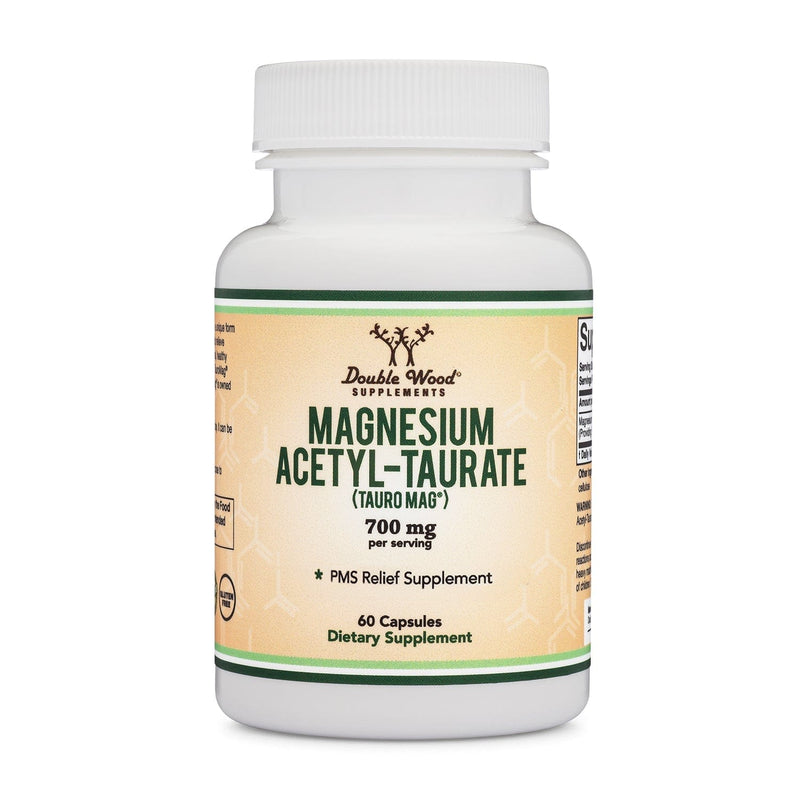 Double Wood Magnesium Acetyl-Taurate (Tauromag) - 180 x 350 mg capsules - Welzo