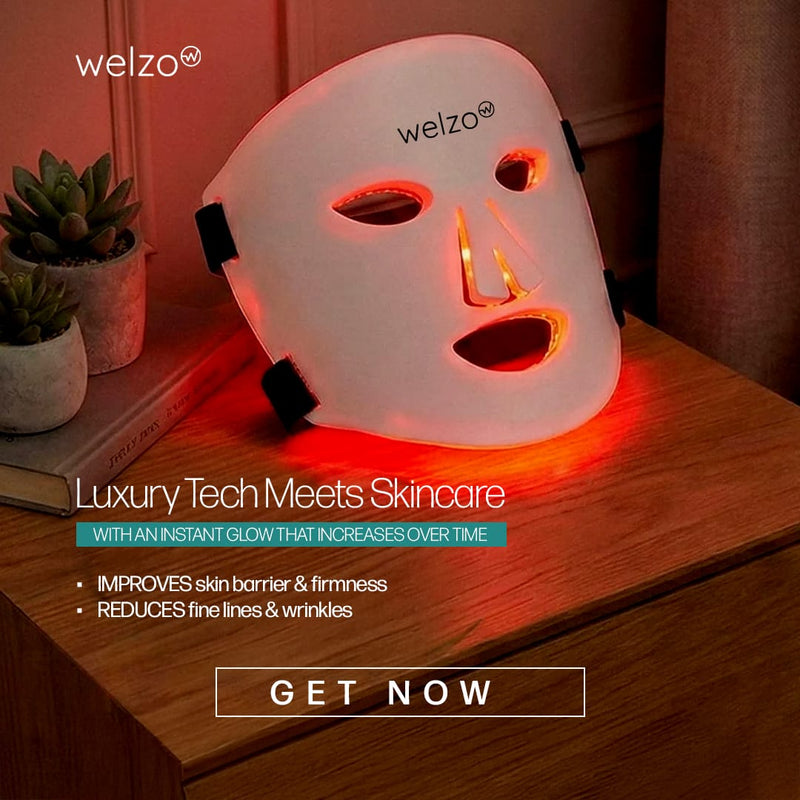 Welzo Gesichtsmaske und Sauna-Entspannungsroutine