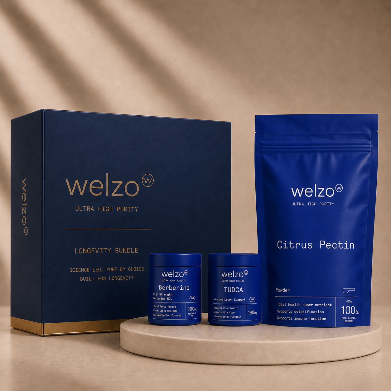 Welzo Ultra Purity Energy & Focus Stack – NMN + PQQ + TMG