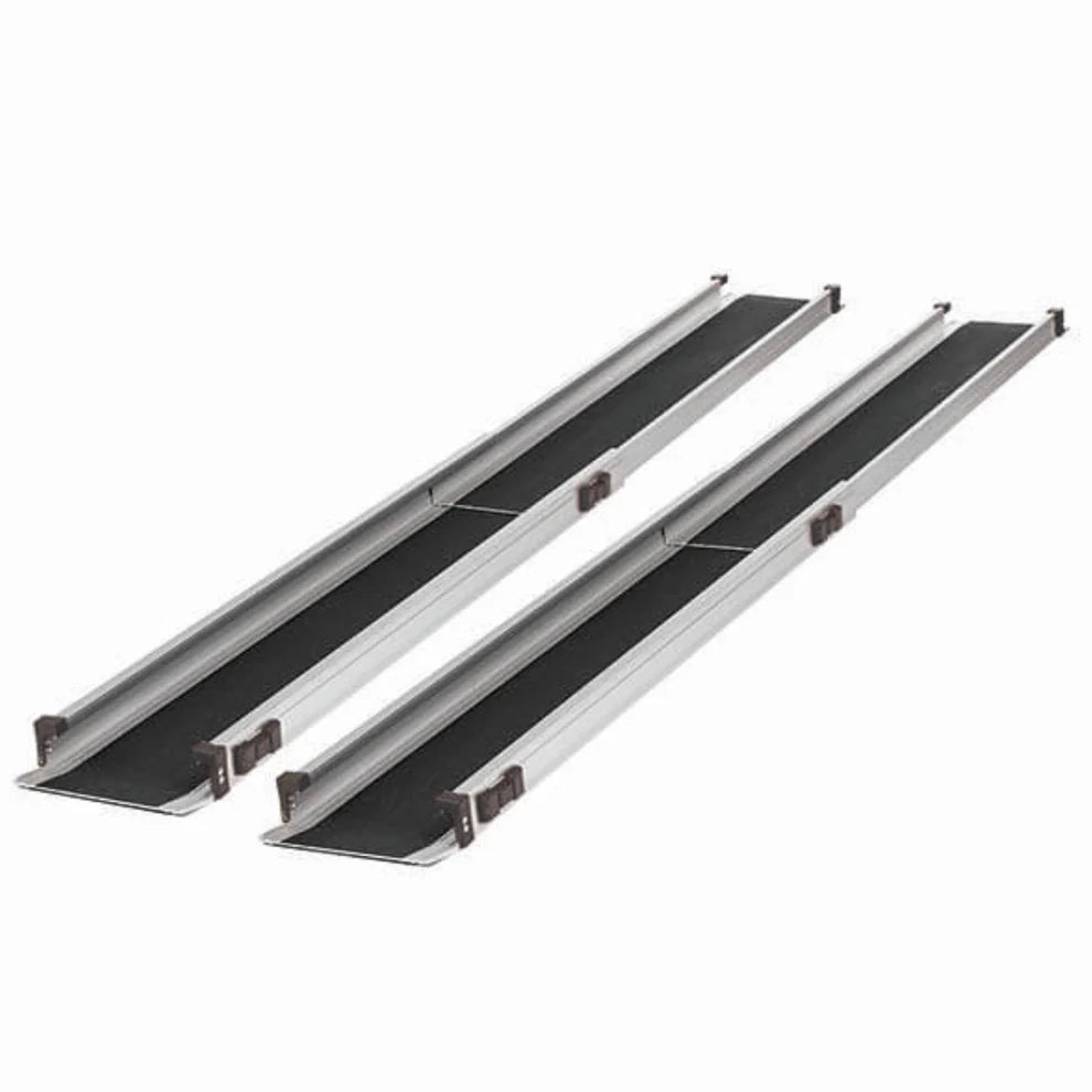 Rampas telescópicas de metro: rampas de acceso de silla de ruedas y scooter extensibles de aluminio livianos (75 cm - 210 cm)