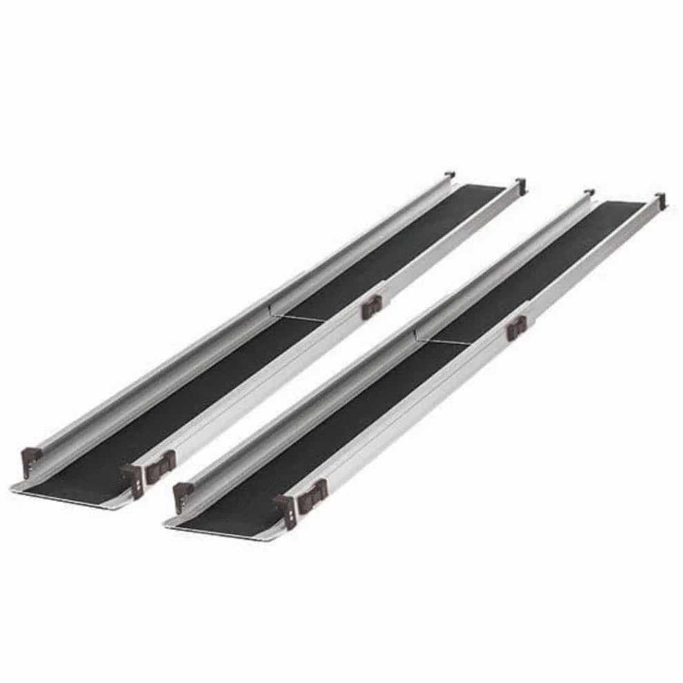 Rampas telescópicas de metro: rampas de acceso de silla de ruedas y scooter extensibles de aluminio livianos (75 cm - 210 cm)