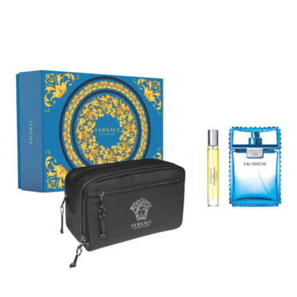 Versace Man Eau Fraiche Set Eau De Toilette 100ml and 10ml + Bag