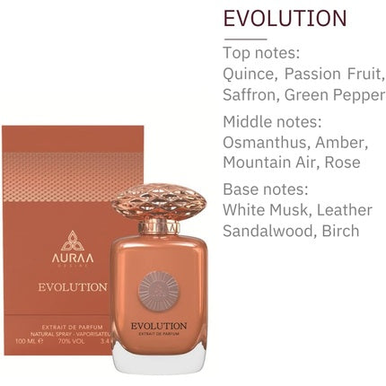 Evolution Extrait De Perfume 100ml by Auraa Desire Floral Woody Fragrance for Women Damask Rose Patchouli Sandalwood and Birch Scents Long Lasting Eau de Parfum