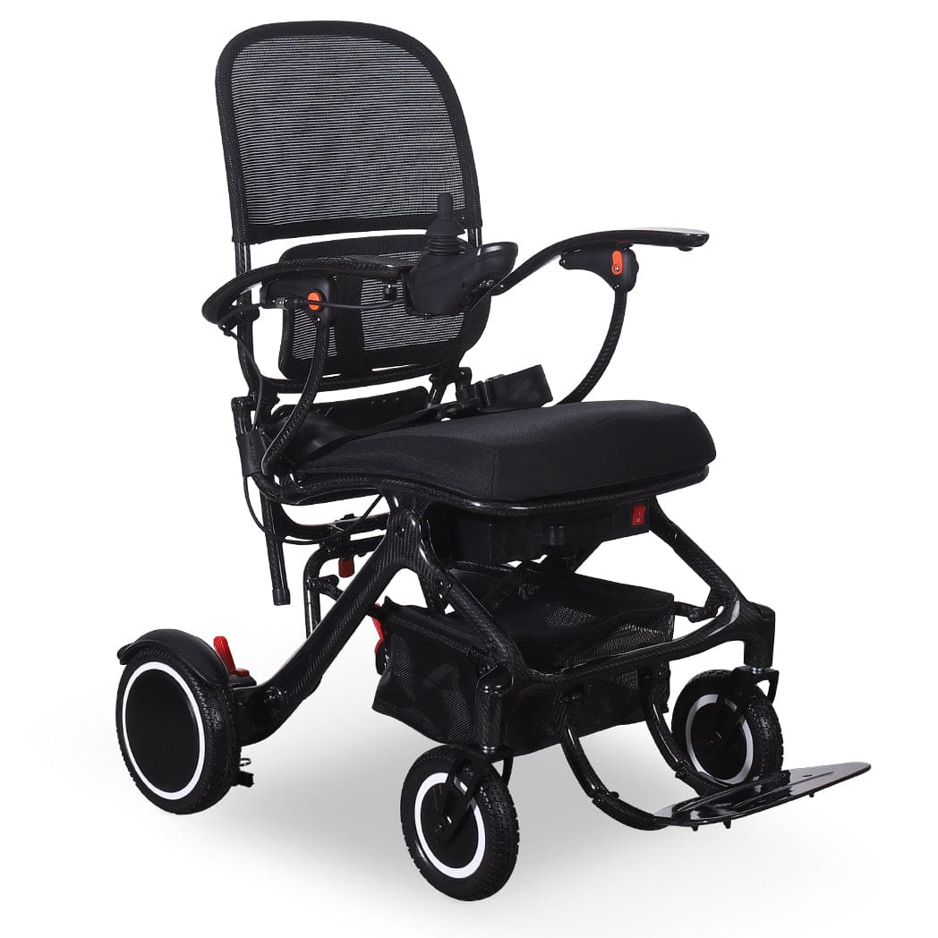 Welzo ExoGlide ultralichte opvouwbare elektrische rolstoel van carbon - afbeelding 2