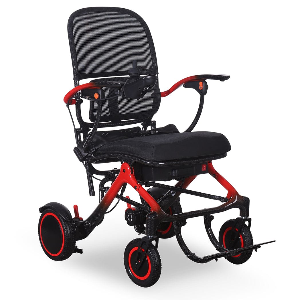 Welzo ExoGlide ultralichte opvouwbare elektrische rolstoel van carbon - afbeelding 3