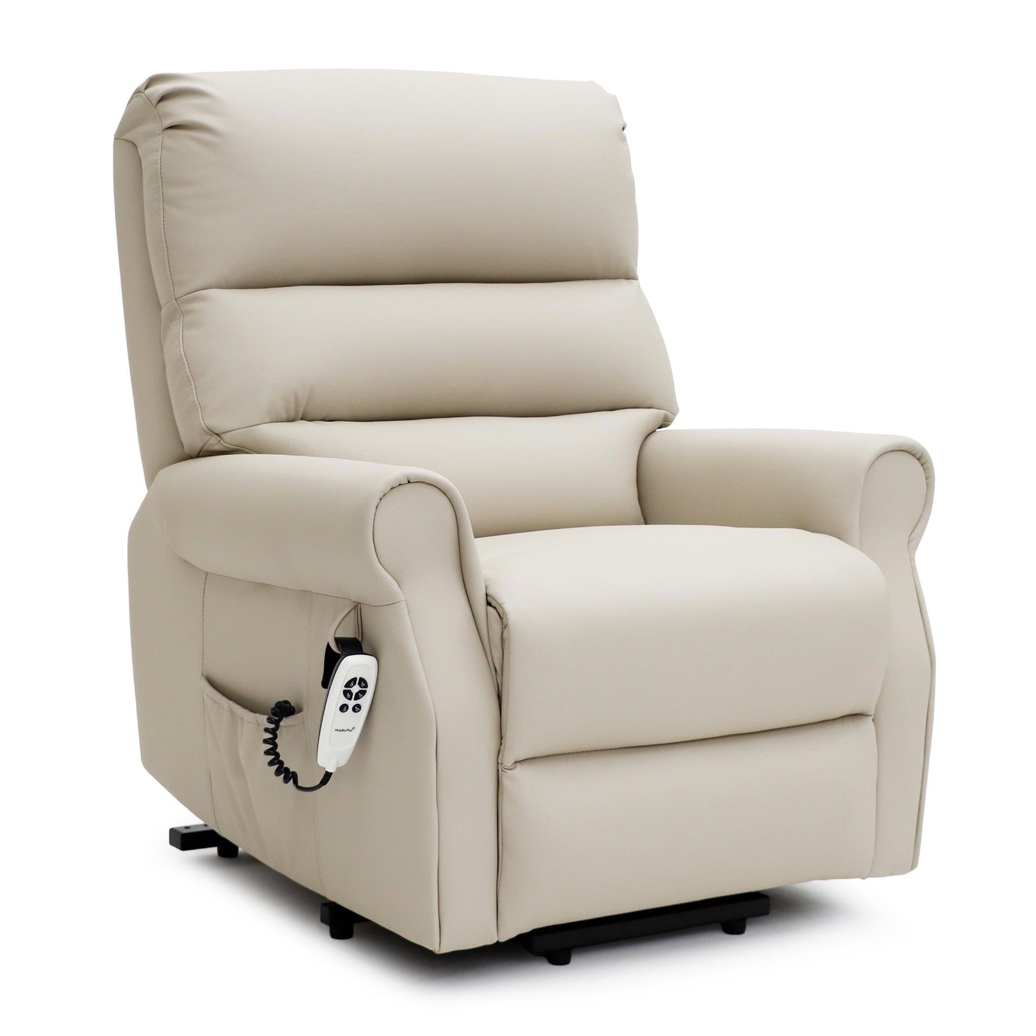 Sillón reclinable Savoy con doble motor - Cuero Cream Air - imagen 1