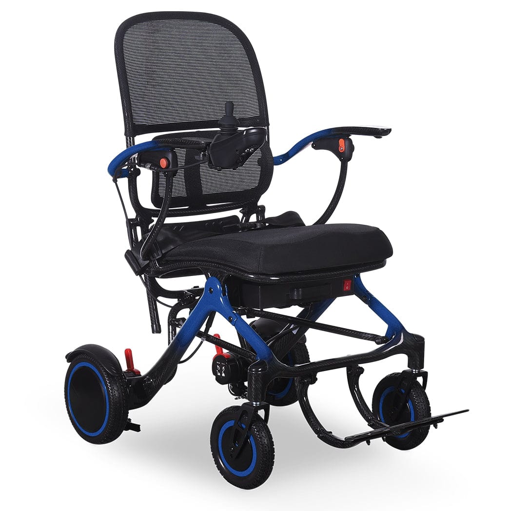 Welzo ExoGlide ultralichte opvouwbare elektrische rolstoel van carbon - afbeelding 1