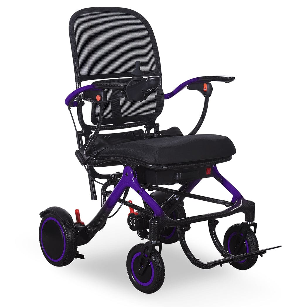 Welzo ExoGlide ultralichte opvouwbare elektrische rolstoel van carbon - afbeelding 4